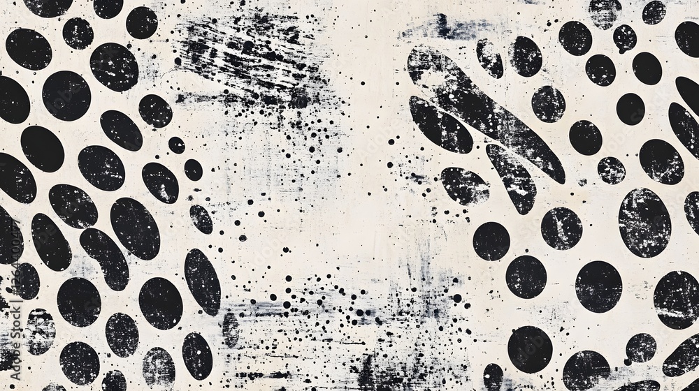 Poster monochrome abstract fluid texture with dynamic paint splatter pattern graphic design with fluid moti