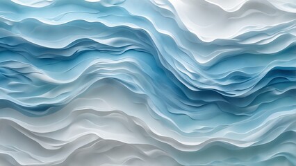 Obraz premium A stunning water gradient texture, depicted as a stylish abstract backdrop with a seamless ombre-inspired transition between calming blue and white shades.