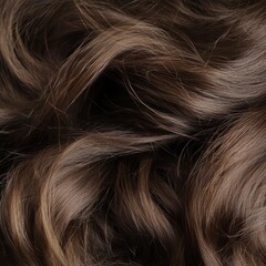 Rich chocolate brown fur with natural highlights and soft wavy layers.