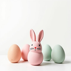 easter bunny with eggs, easter eggs and bunny