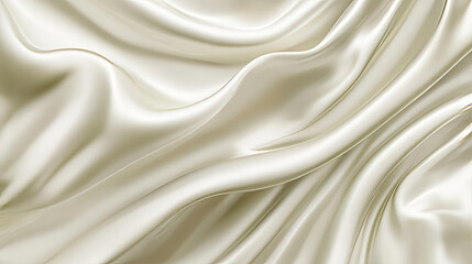 Fototapeta premium Texture of white yogurt, milk or cream surface. Abstract background with soft silk fabric, liquid yoghurt, dairy product or cosmetic creme, vector realistic illustration. 3D Illustration