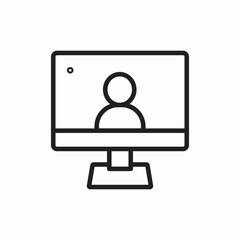 Desktop profile account icon vector sign