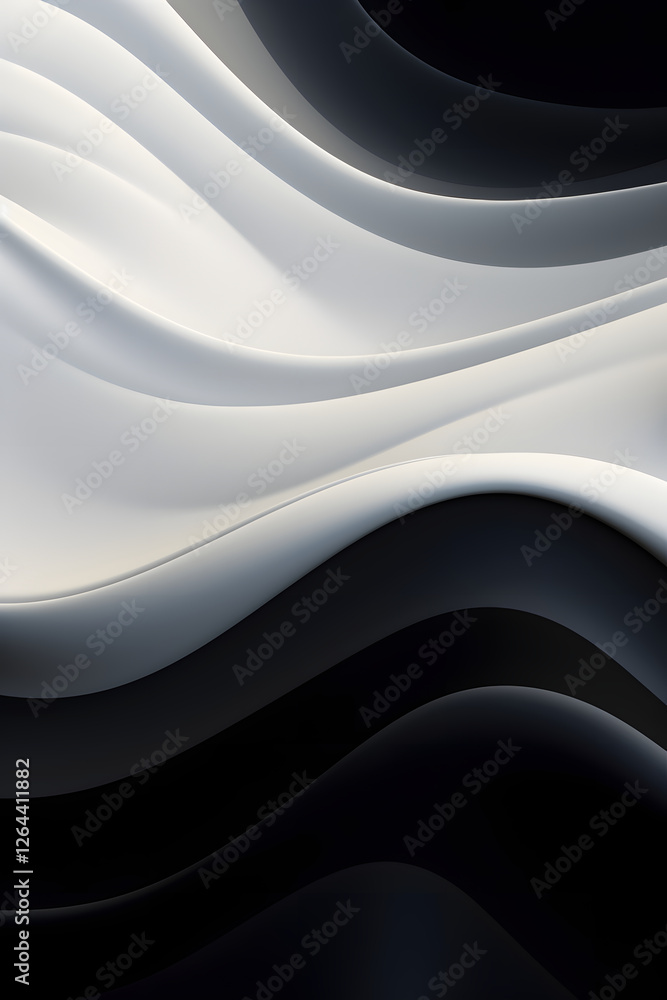 Canvas Prints abstract smooth curved lines poster background