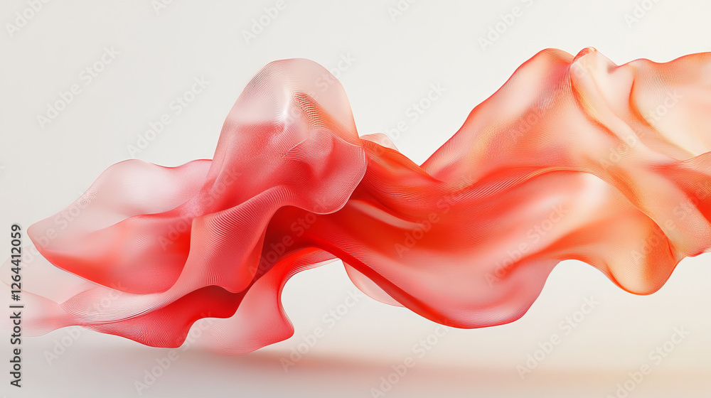 Poster set abstract vector banners with smooth shiny red waves