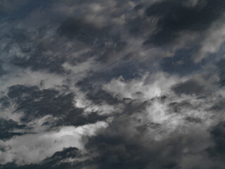 Sky dark cloud storm halloween background rain lightning thunder stormy typhoon Nature light scene...