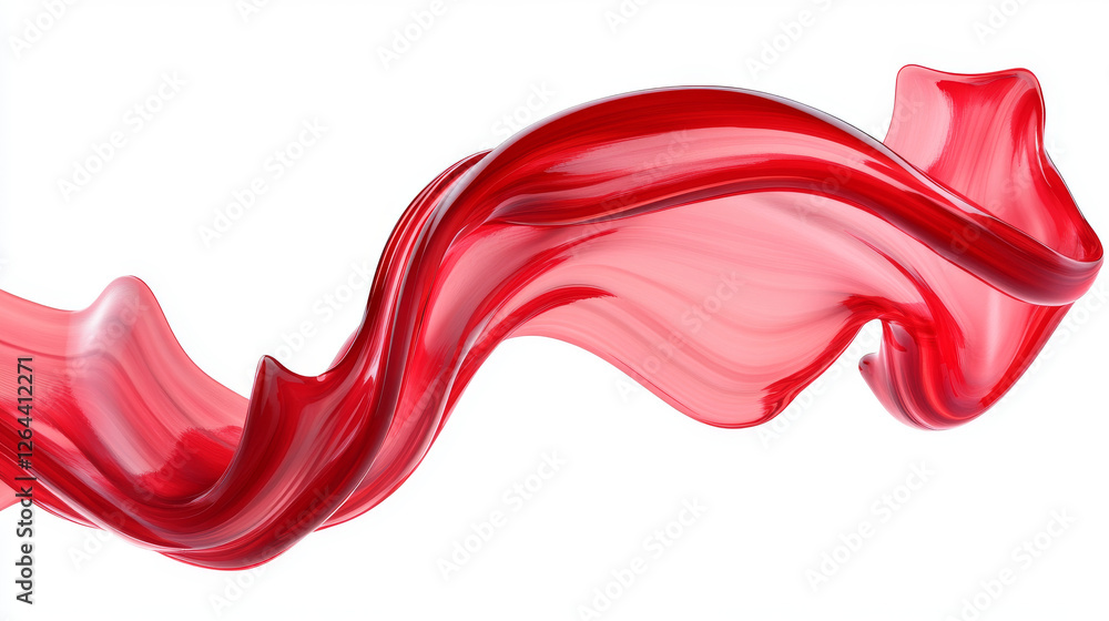 Aufkleber set abstract vector banners with smooth shiny red waves