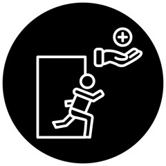 Outpatient Care Black Circle Icon