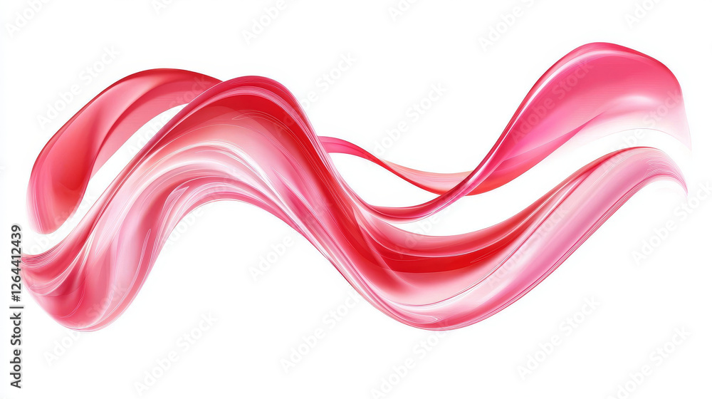 Poster set abstract vector banners with smooth shiny red waves