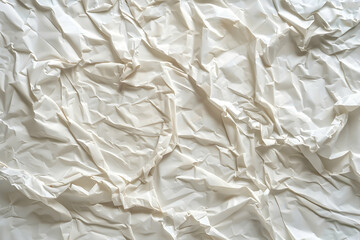 Obraz premium Crumpled white paper texture creating an abstract background for artistic or design purposes
