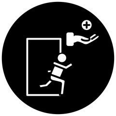 Outpatient Care Black Circle Icon