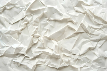 Obraz premium Crumpled white paper texture creating a subtle background for design and artistic projects