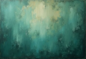 Obraz premium Abstract Teal and Beige Textured Painting