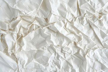 Obraz premium Crumpled White Paper Texture with Subtle Shadows, Ideal for Backgrounds and Design Projects (1)