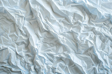 Obraz premium Textured close-up of crumpled white paper showcasing intricate folds and shadows