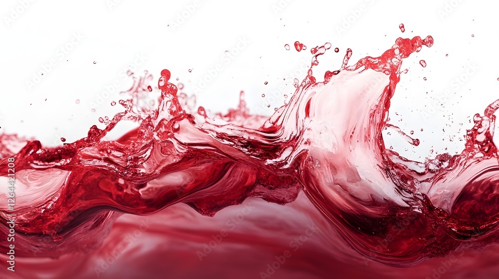 Leinwandbilder Vibrant Crimson Water Splash Abstract Background with Dynamic Liquid Flow and Ripple Effect  Energetic and Vivid Digital with Splashing Red Fluid Motion and Contemporary Style