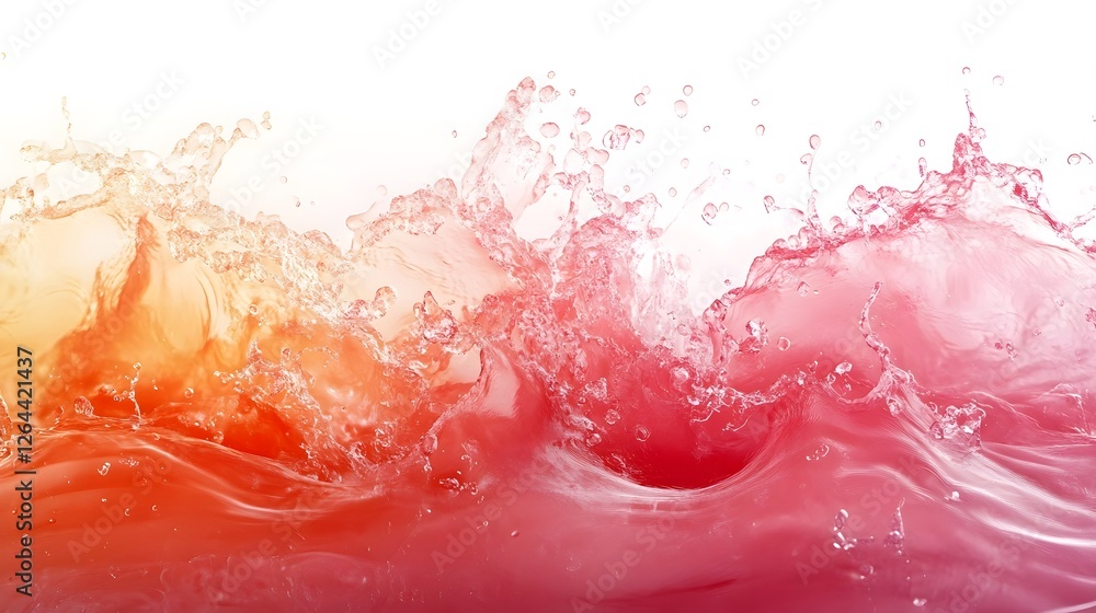 Leinwandbilder Vibrant Fluid Motion   Exploding Splashing Colorful Abstract Digital with Dynamic Gradient Textures and Effects