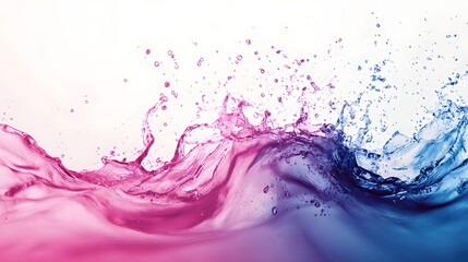 Vibrant fluid motion in a splashing digital abstract composition with colorful flowing waves dynamic bursts of energy and captivating visual effects  Mesmerizing ethereal