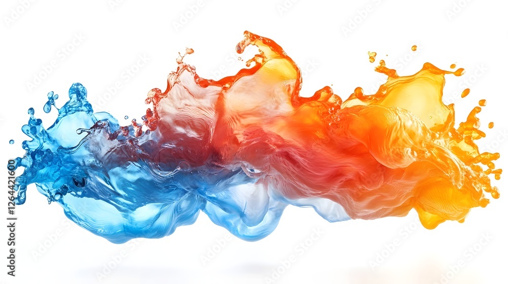 Leinwandbilder vibrant liquid color explosion abstract composition with dynamic flowing multicolored paint splatter