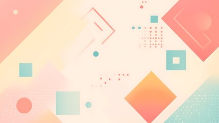 Abstract Pastel Geometric Shapes Design Background