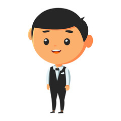 Cartoon Character in Formal Attire, Design Inspiration, Vector, Hand Drawn, Object, Template
