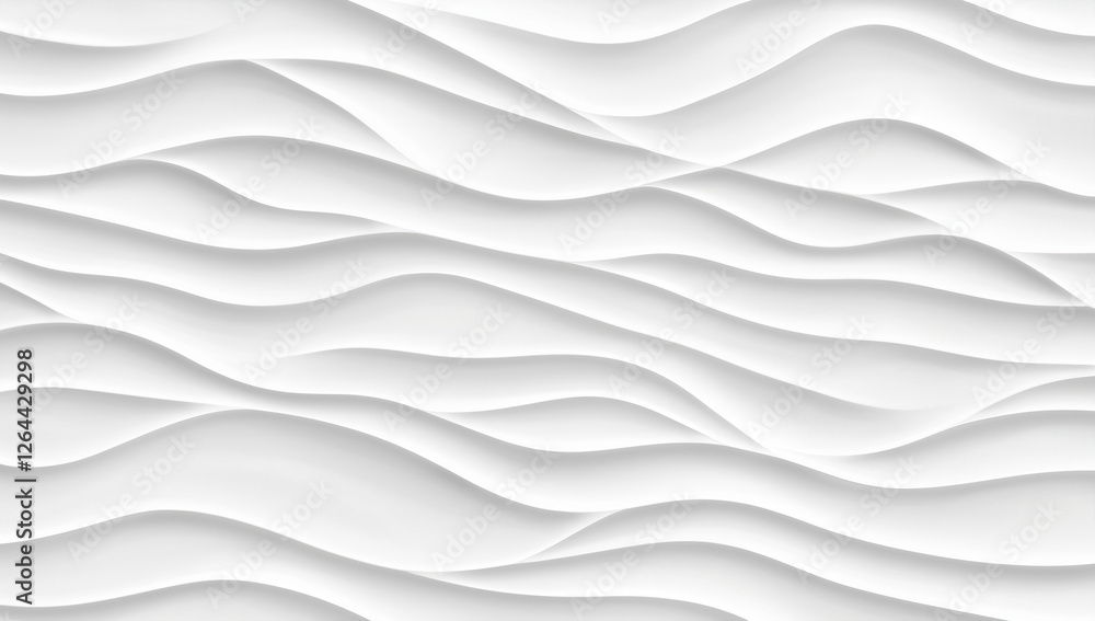 Poster elegant white wave pattern abstract background design texture modern minimalist style seamless