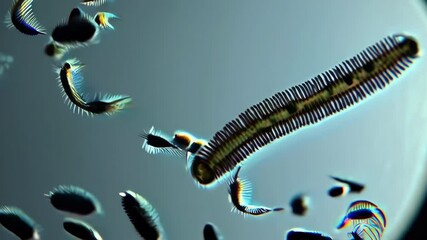 Indepth exploration and examination of diverse aquatic microorganisms and their larvae