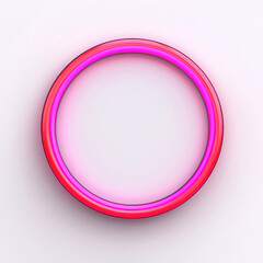 Obraz premium Glowing pink and red circular gradient design on white