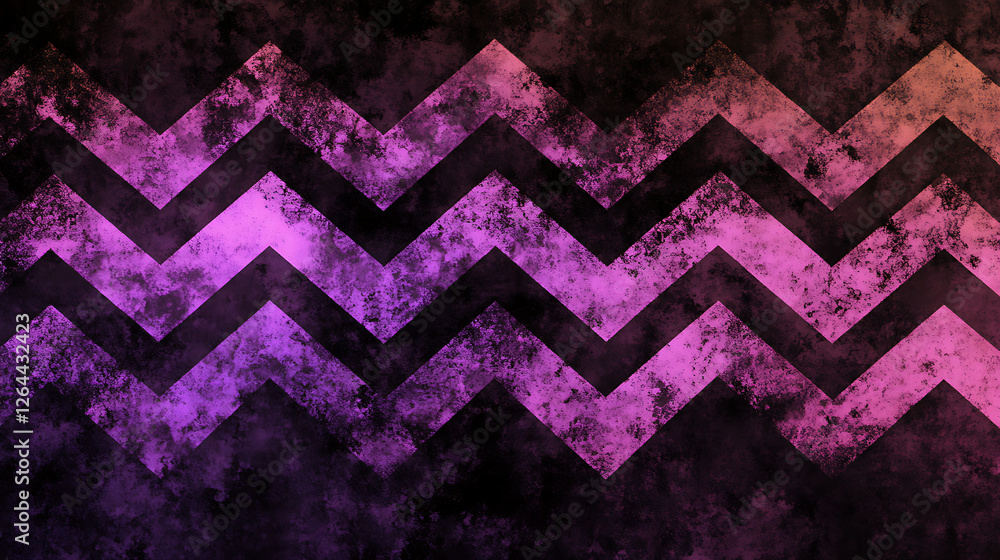 Aufkleber abstract chevron pattern with textured violet pink gradient artistic digital background