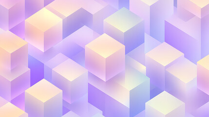 Fototapeta premium Abstract Geometric Isometric Cubes with Gradient Hues for a Modern Digital Background Design