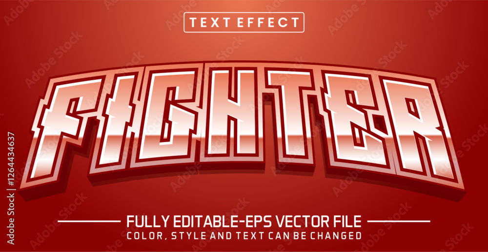 Poster fighter font text effect editable
