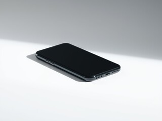 Black Smartphone on White Background