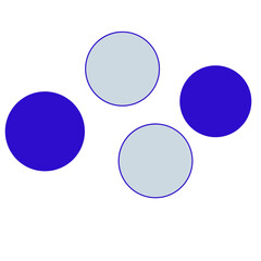 Venn diagram of three sets. intersection of three sets venn diagram doodle icon