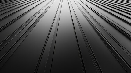Obraz premium Abstract black parallel lines converge. Ideal for tech, speed, or futuristic designs.