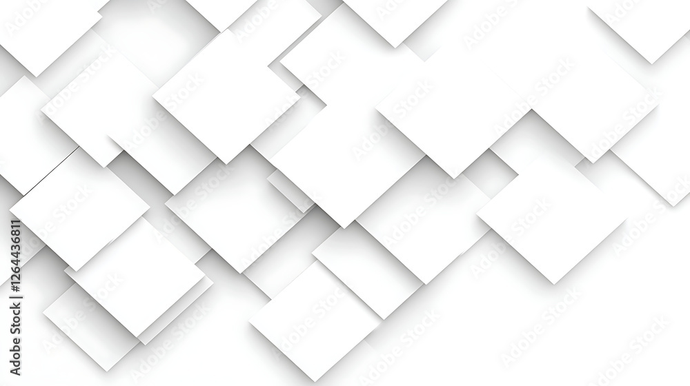 Poster abstract squares arranged in geometric pattern on a white background minimalist modern style
