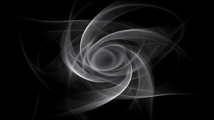 Obraz premium Abstract Vortex of Light on Black Backdrop Visual Expression Artistic Swirl Background