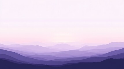 Obraz premium Lavender Hues Of Rolling Mountain Ranges At Dawn