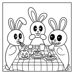 Creepy Easter Bold and Easy Coloring Book For Kids and Adults
