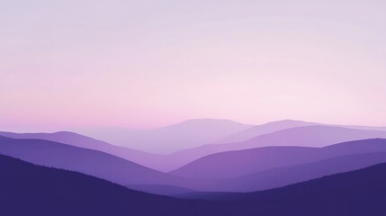 Obraz premium Serene Purple Mountain Range Under a Soft Sky