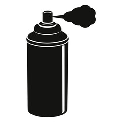 vector of a aerosol spray can with mist