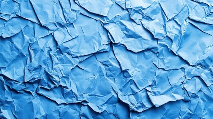 Obraz premium Blue crumpled paper texture background design