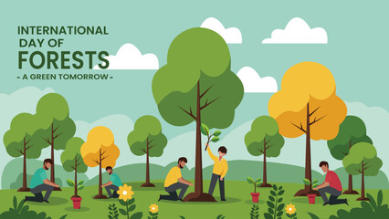 Fototapeta premium International Day of Forests A Green Tomorrow