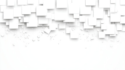 Ascending White Squares Floating Elegant Composition Simple Minimalist Design Clean Graphic Resource Abstract