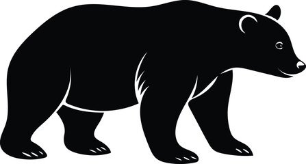 Silhouette vector of bear