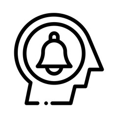 mindfulness bell line icon