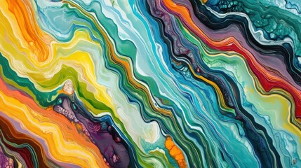 An abstraction of multicolored lines.