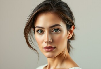 Fototapeta premium Woman with masculine features in natural light