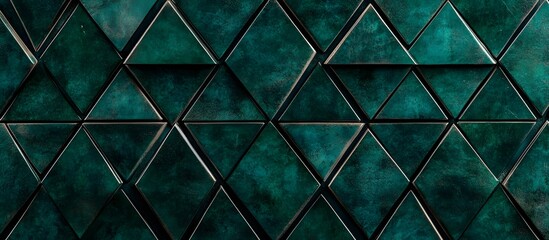 Teal Triangle Tiles Background