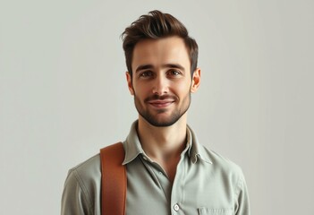 Obraz premium Natural light portrait of a man in retro style clothes