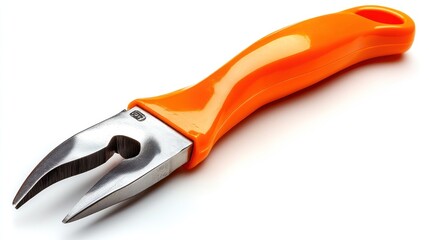 Obraz premium Orange-Handled Metal Lobster Claw Cracker