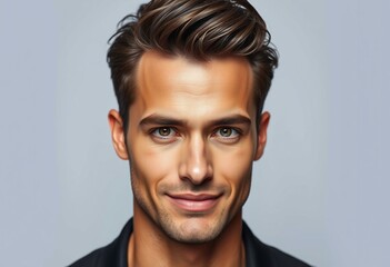 Obraz premium Glamorous man portrait with sharp focus on eyes